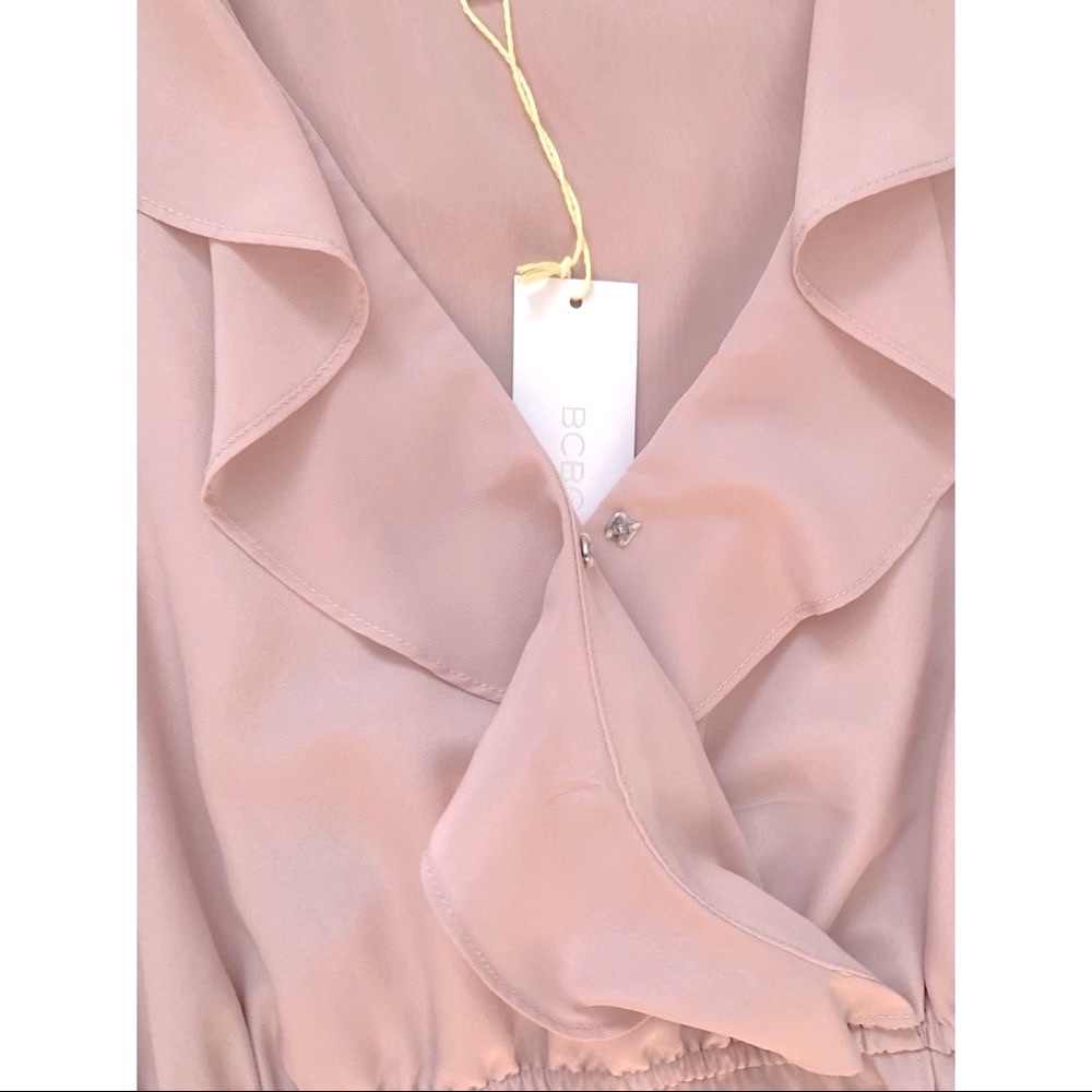 BCBGeneration Ruffle Mini Wrap Dress - Picture 3 of 4